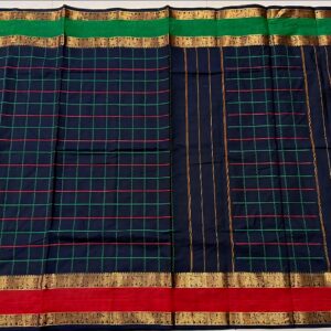 Kanchi Cotton Velthari Kattam Saree