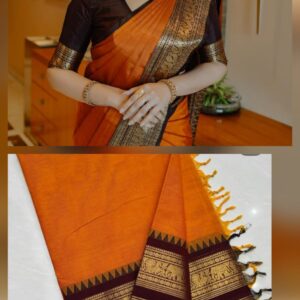 Premium Kanchi cotton Saree with blouse