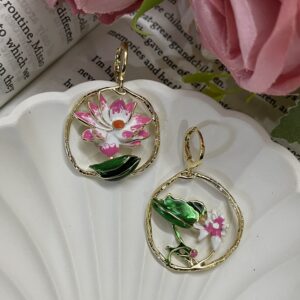 Anti tarnish Lotus hoops