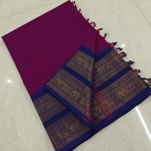 Premium Kanchi cotton Saree with blouse