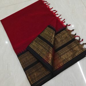 Premium Kanchi cotton Saree with blouse