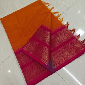 Premium Kanchi cotton Saree with blouse