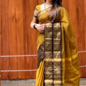 Premium Kanchi cotton Saree with blouse