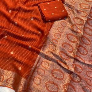 PURE VISCOSE SOFT CHINON SAREE