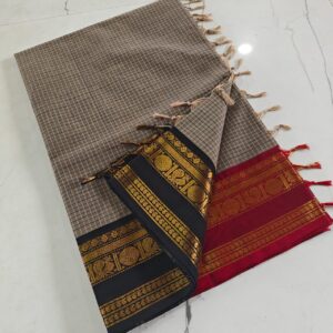 Kanchi Cotton Ganga Jamuna Kattam Saree