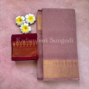 Premium Quality Plain Kadambari Sungudi Cotton Sarees