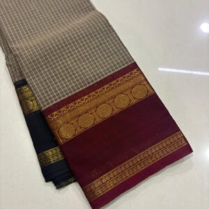 Kanchi Cotton Ganga Jamuna Kattam Saree
