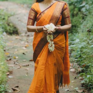 Premium Kanchi cotton Saree with blouse