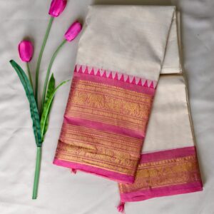 Premium Kanchi cotton Saree with blouse