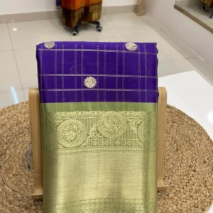 Soft Banarasi Semi-Silk Saree with Katan Finish & Semi-Kanchi Border