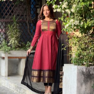 Kanchi Cotton Salwar Set – Top & Dupatta