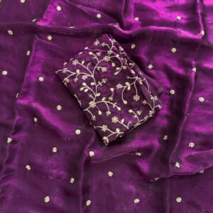 ✨ Fendy Satin / Space Silk Sequence Full Worked Saree ✨