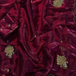 ✨ Luxury Jimmy Choo Silk Handwork Saree ✨
