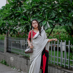 ✨ Semi Gaji Mix Semi Modal Silk Saree with Tassels ✨