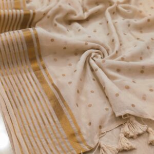 Pure Authentic Mul Cotton Zari Border Saree