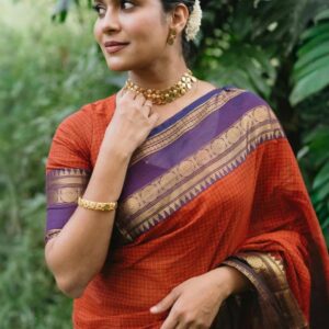 Kanchi Cotton Korvai Ganga Jamuna Saree