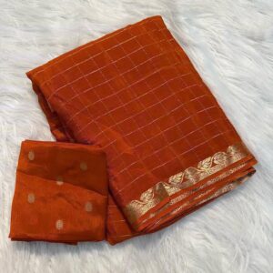 ✨ Elegant Viscose Georgette Saree with Weaving Blouse
