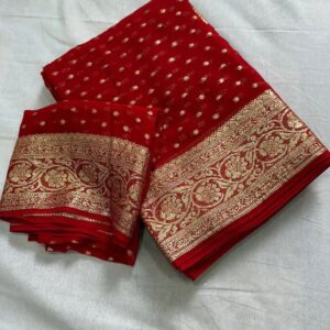 ✨ Classic Viscose Georgette Saree with Running Blouse