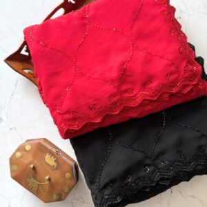 ✨ Premium Pure Georgette Designer Saree ✨