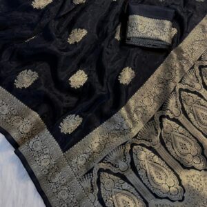 ✨ Elegant Viscose Russian Jacquard Saree ✨