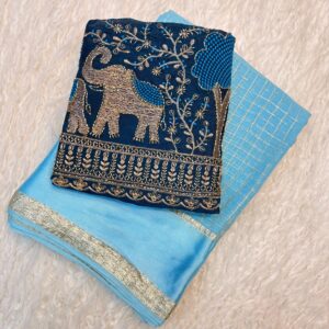 ✨ Elegant Pure Viscose Georgette Saree ✨