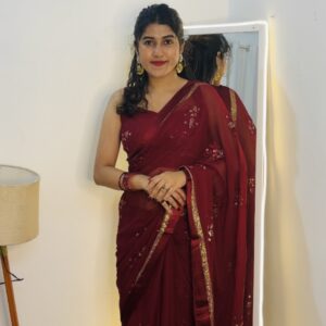 ✨ Elegant Viscose Georgette Saree ✨