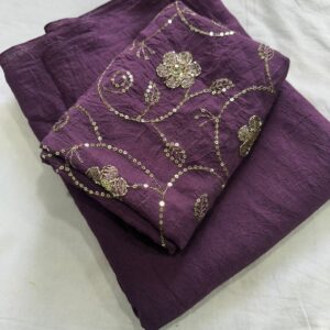 Rangoli Crush Saree with Sequence Work Blouse