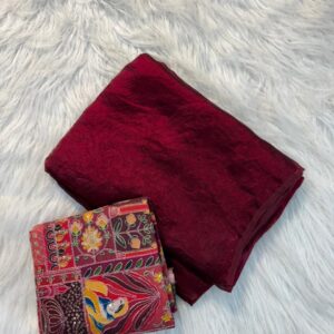 Dual Shade Satin Fandy Silk Saree