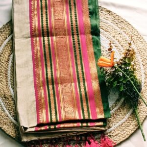 Premium Kanchi Border 120 Count Mul Cotton Saree