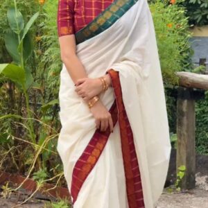 Pavithra Kattam Applique Work Set Saree ❤️💚