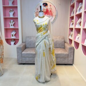 🌼🌸 Onam Special Tissue Soft Organza Saree 🌸🌼