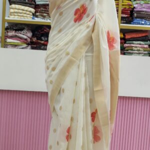🌼✨ Onam Special chembarathi Saree with chembarathi printed blouse ✨🌼