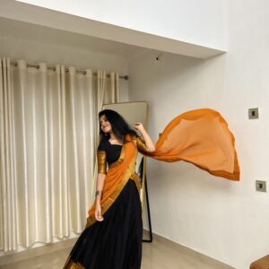Premium Kanchi Cotton Dhawani Set | Timeless Traditional Elegance