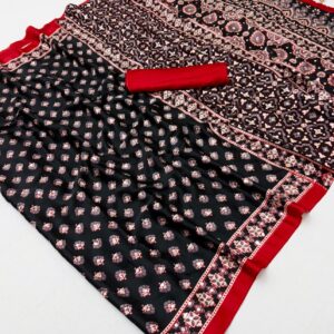 ✨ Semi Modal Saree with Mirror Work ✨