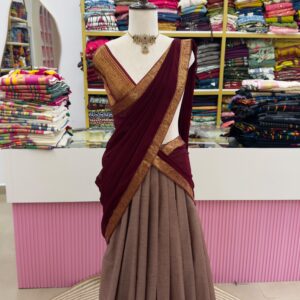 Classic Kanchi Cotton Dhavani Set