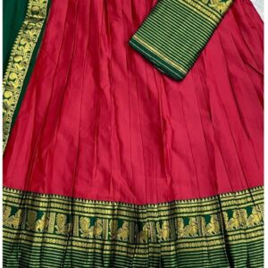 ✨ Kanchi Cotton Inspired Cotton-Silk Mix Semi-Stitched Dhawani Set ♥️