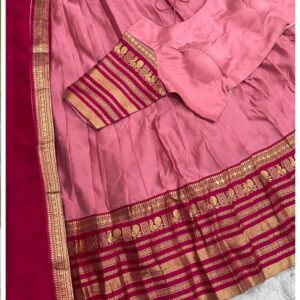 ✨ Kanchi Cotton Inspired Cotton-Silk Mix Semi-Stitched Dhawani Set ♥️