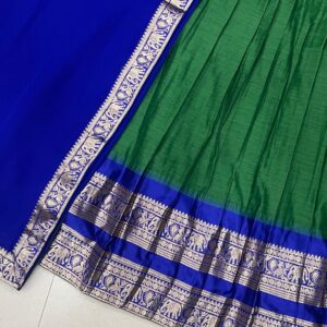 ✨ Kanchi Cotton Inspired Semi-Silk Dhawani ✨