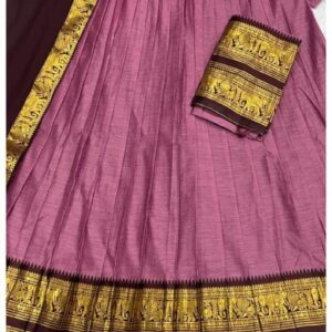 ✨ Kanchi Cotton Inspired Semi-Silk Dhawani ✨