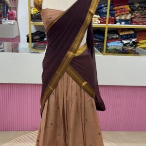 ✨ Kanchi-Inspired Semi-Stitched Dhawani Set 💖