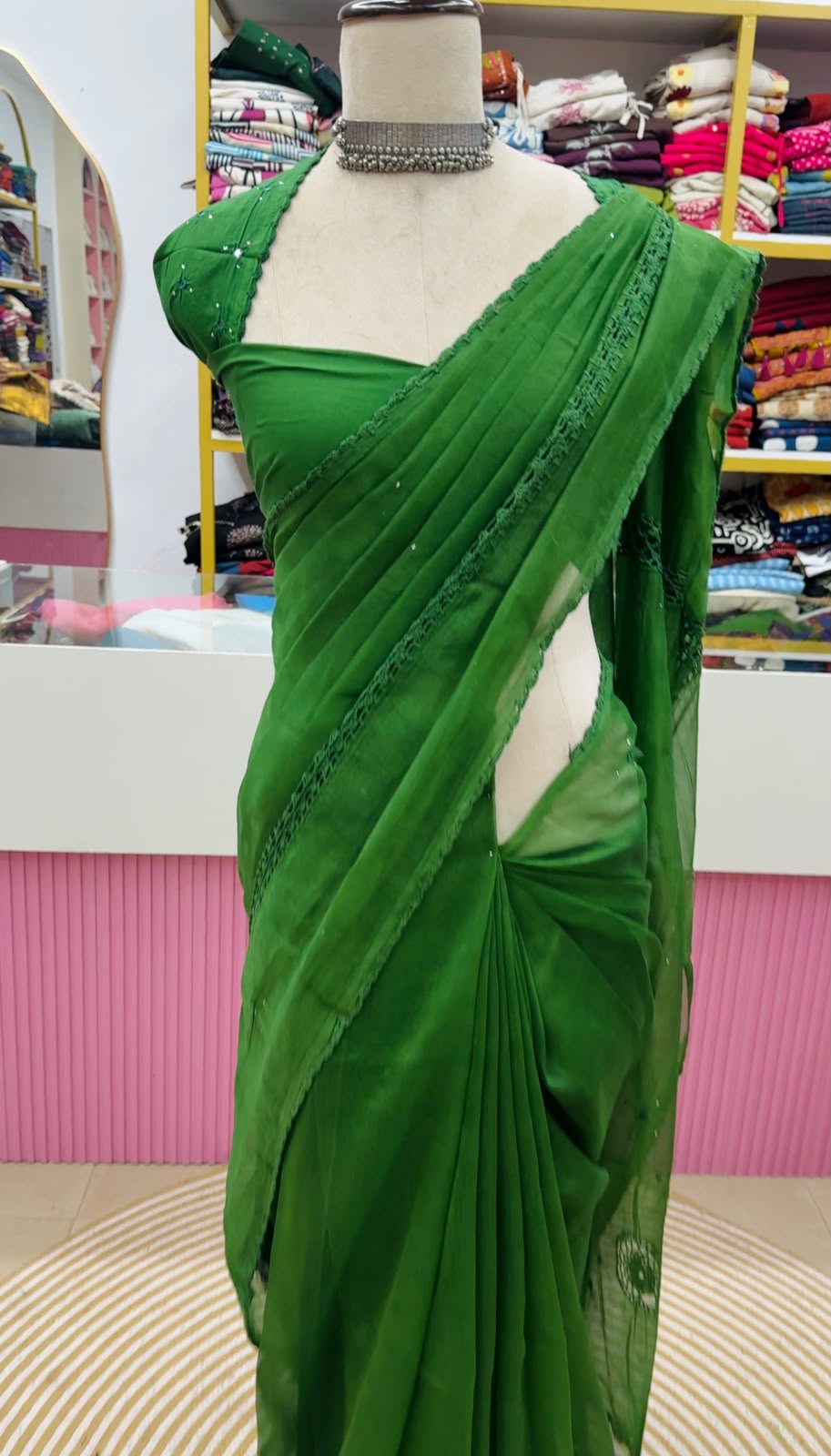 ✨ Elegant Soft Kota Doria Saree ✨ - Image 4