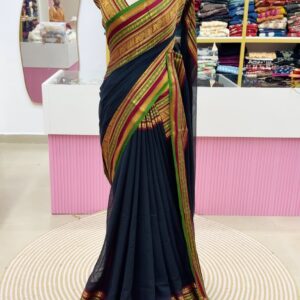 ✨ Premium Pure 120 Mul Mul Saree with Kanchi Border ❤️🌸