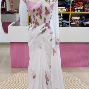 💗✨ Premium Viscose Georgette Saree ✨💗