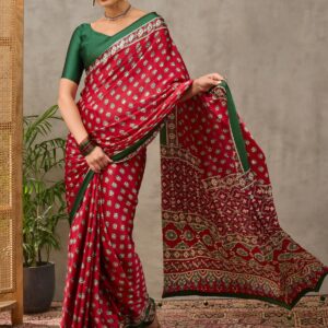 ✨💖 Premium Semi Modal Silk Saree with mirror work💖✨
