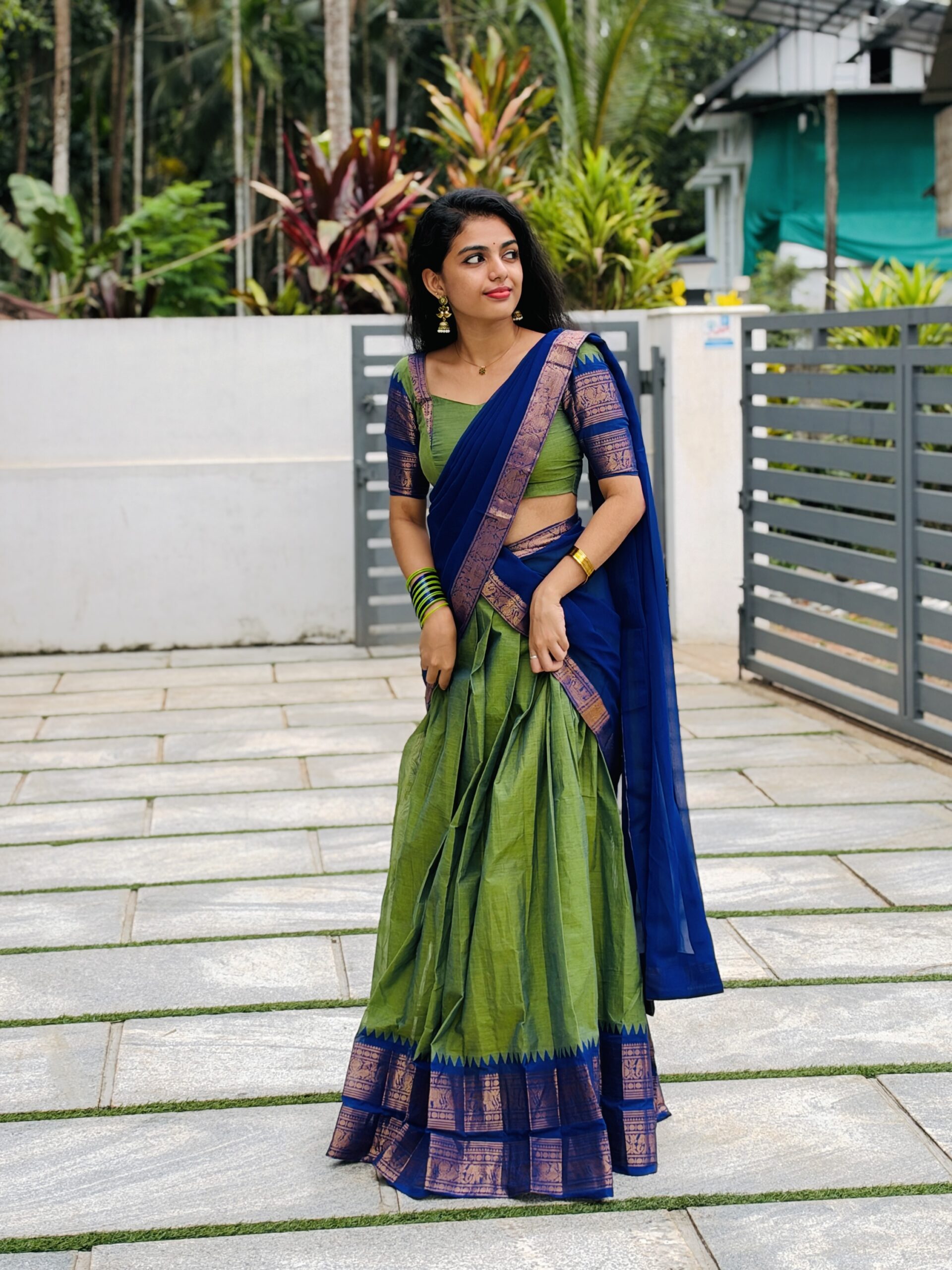 Classic Kanchi Cotton Dhavani Set - Image 5