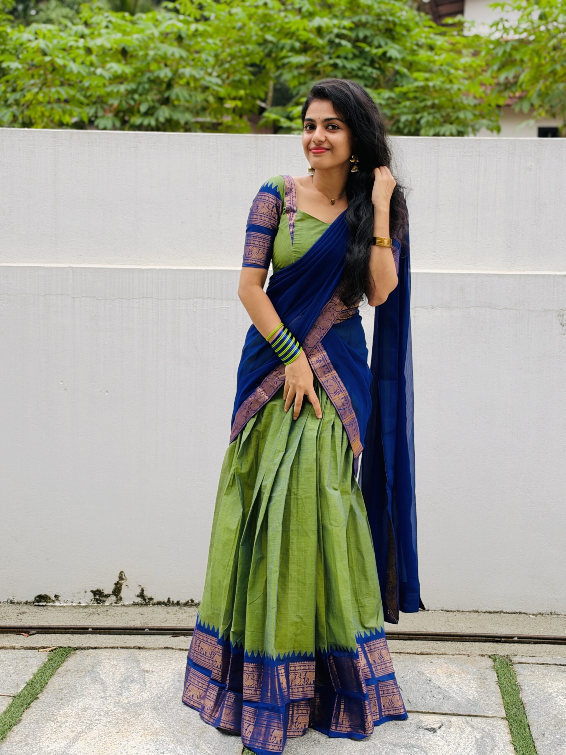 Classic Kanchi Cotton Dhavani Set