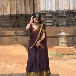✨ Kanchi-Inspired Semi-Stitched Dhawani Set 💖